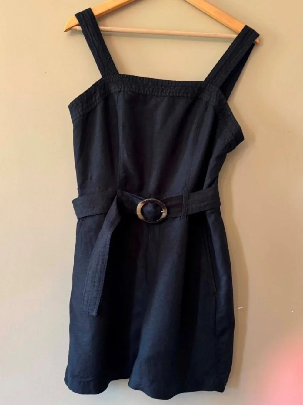 LOFT Black Linen Romper/Shortall | Size 4